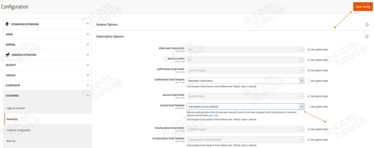 newsletter subscription